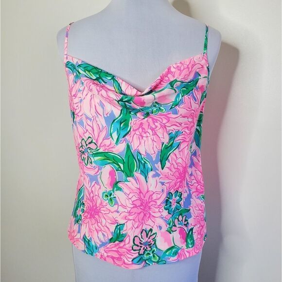NWT Lilly Pulitzer Bobbie Top In Pink Blossom Try Your Zest | XS - Picture 3 of 10